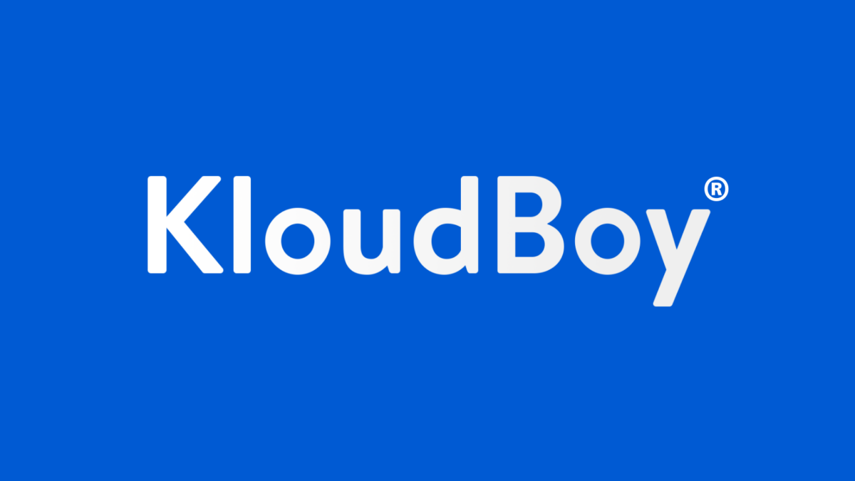 KloudBoy logo on blue background