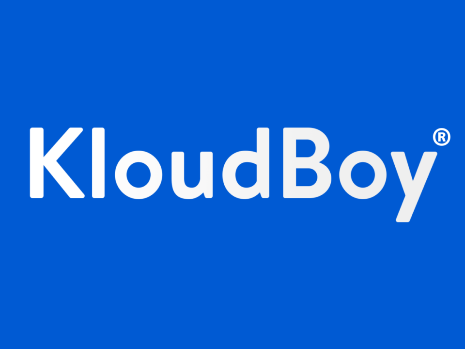 KloudBoy logo on blue background